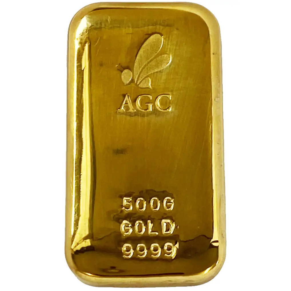  AGC 500g 9999 Cast Gold Bullion Bar